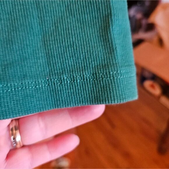 Rafaella Green Cowl‑Neck Sweater Large | Cozy Pullover w/ Faux Leather Zip - Picture 11 of 11